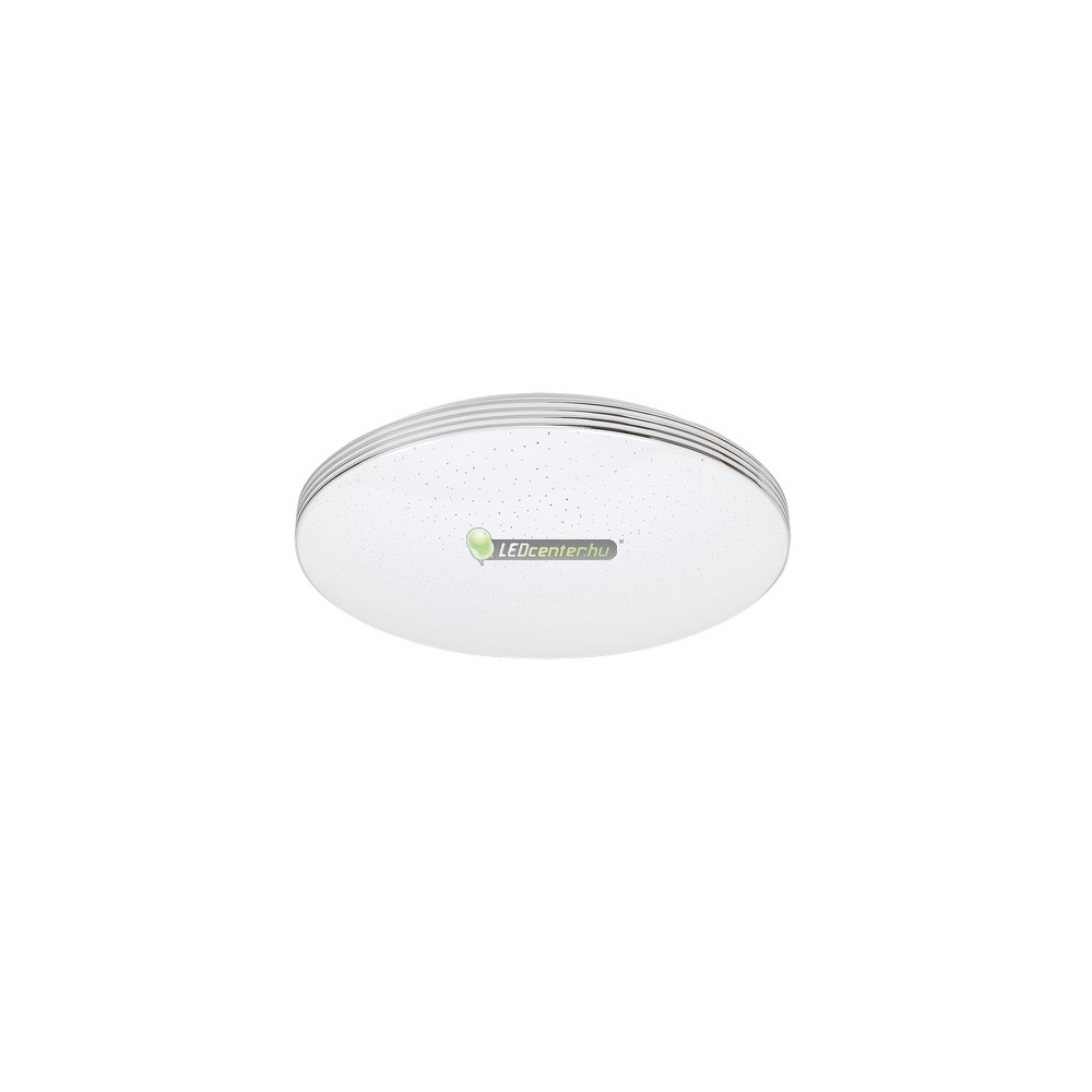 Rábalux OSCAR 71179 kerek LED mennyezeti lámpa, 18W, fehér/króm, csillagos effekt, természetes fehér