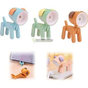 kutya-lampa-1.jpg Bodri bézs kutya asztali és éjjeli elemes aranyos lámpa