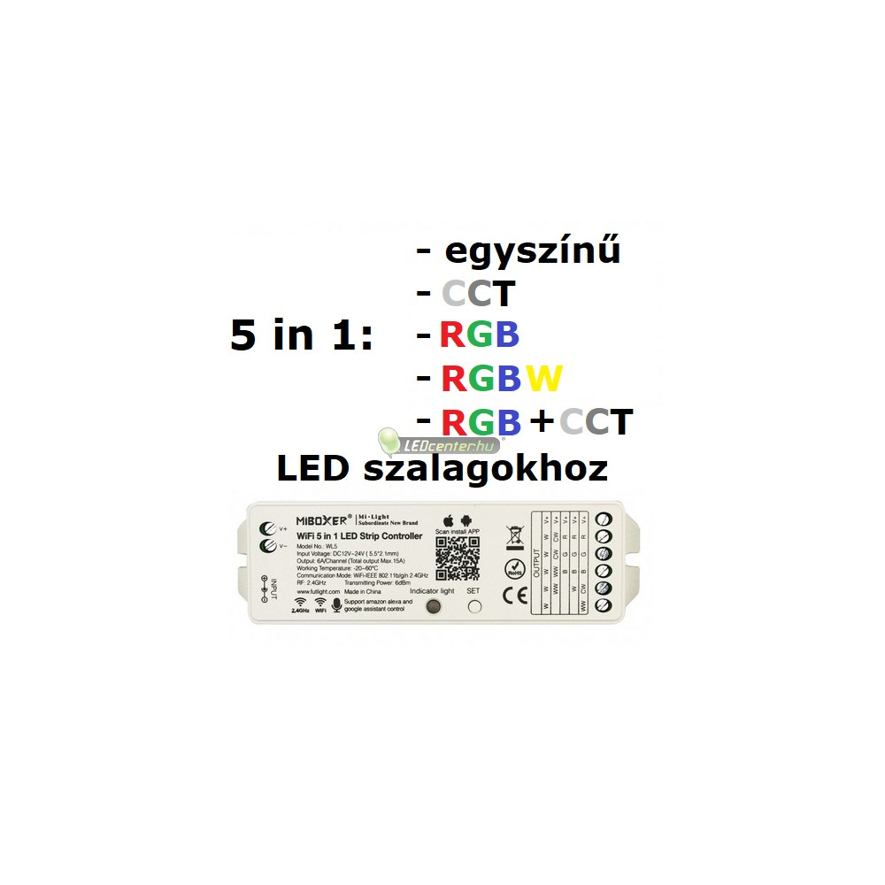 MiLight 5-az-1-ben WiFi vezérlő MiBoxer WL5 180W RF