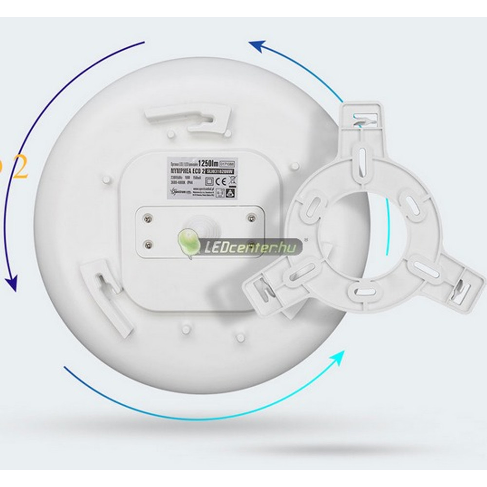 nymphea-eco-2-kerek-18w-ip44w-ik10-led-lampatest-2.jpg Ütésálló LED lámpa IP44 28W NYMPHEA ECO IK10 oldalnézet