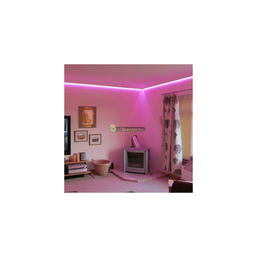 AURORA 60 SMD3528 DC12V 4,8 W/m beltéri LED szalag, pink, rózsaszín 3évG
