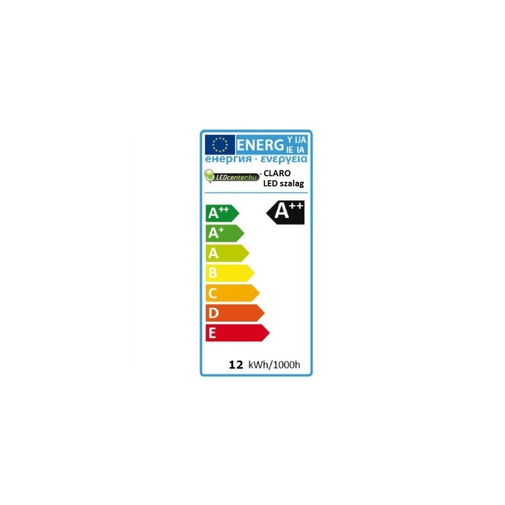 CLARO 60 SMD2835 12 W/m kültéri LED szalag, melegfehér 2évG