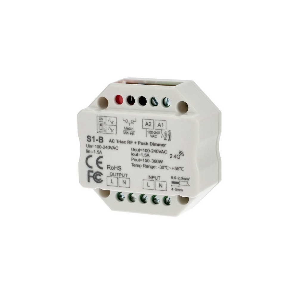 skydance-s1-b-led-dimmer-230V.jpg SkyDance LED dimmer 230V S1-B vezérlőegység max. 240W