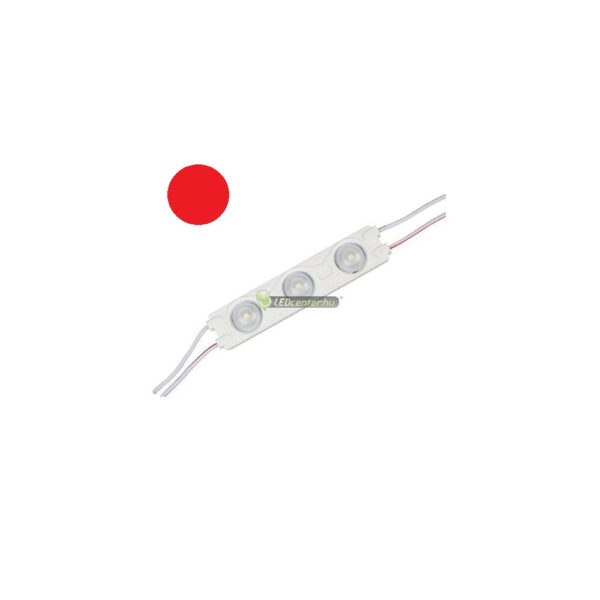 LED modul, 3 EPISTAR SMD2835 LED, DC12V, 1,5W, IP65, piros