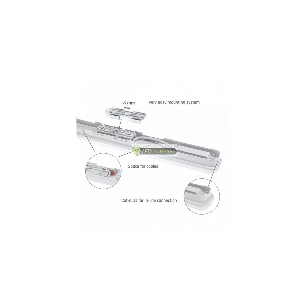 spectrumled-limea-go-led-lampatest-1.jpg SpectrumLED LIMEA GO HERMETYK LED lámpatest IP65 IK07 25W 600x60x52 mm 3100 lm természetes fehér SLI028034NW